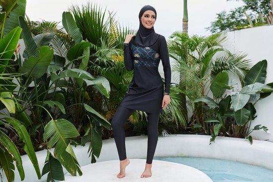 Nezr® Burkini Islamitisch Zwempak - Zwempak Dames - Boerkini Moslima - Burkini Badpak - Islamitische Producten - Maat M