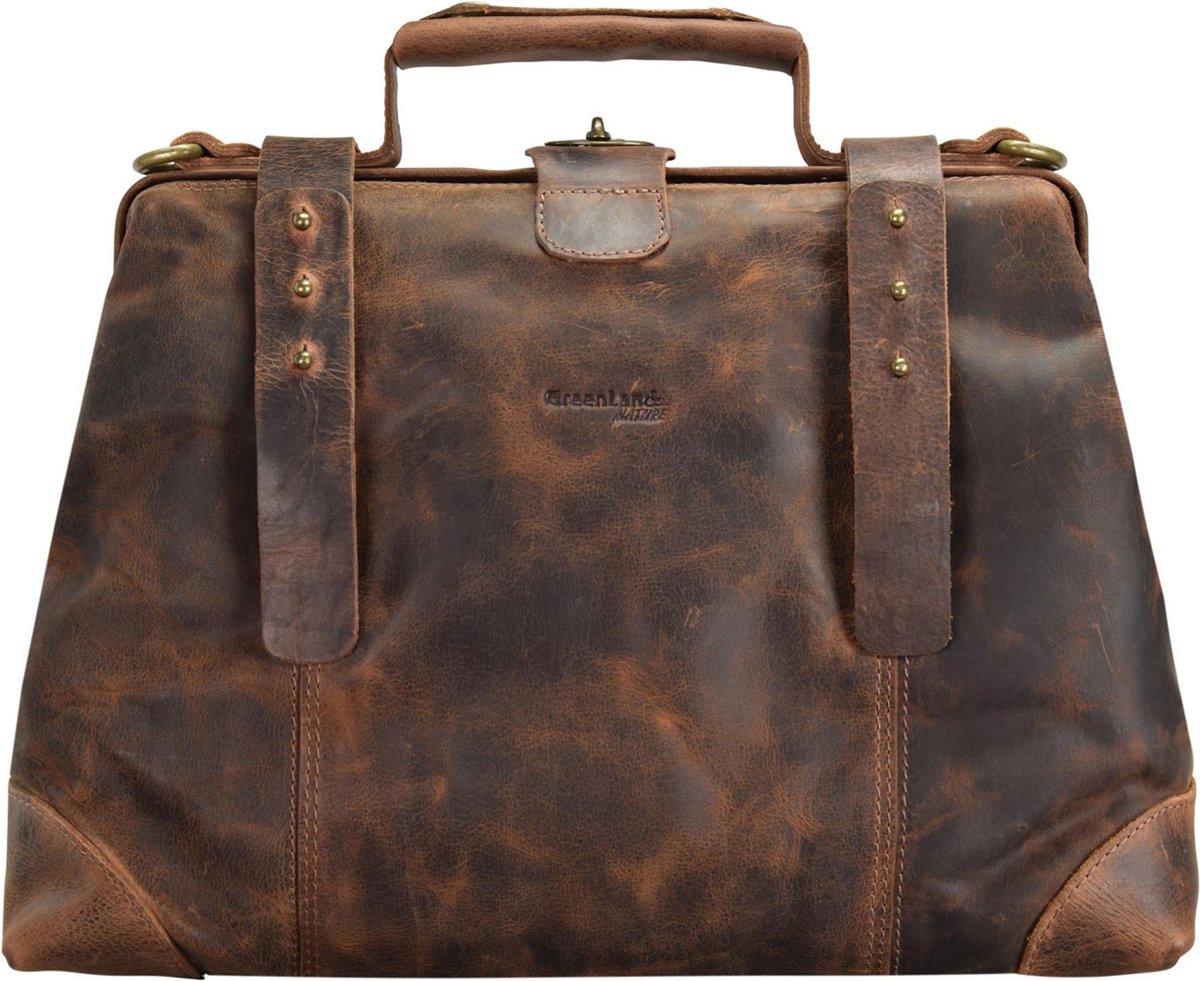 Greenland Nature Klassieke strijktas Dokterstas Leer 37 cm - cm ( Zoll) - brown
