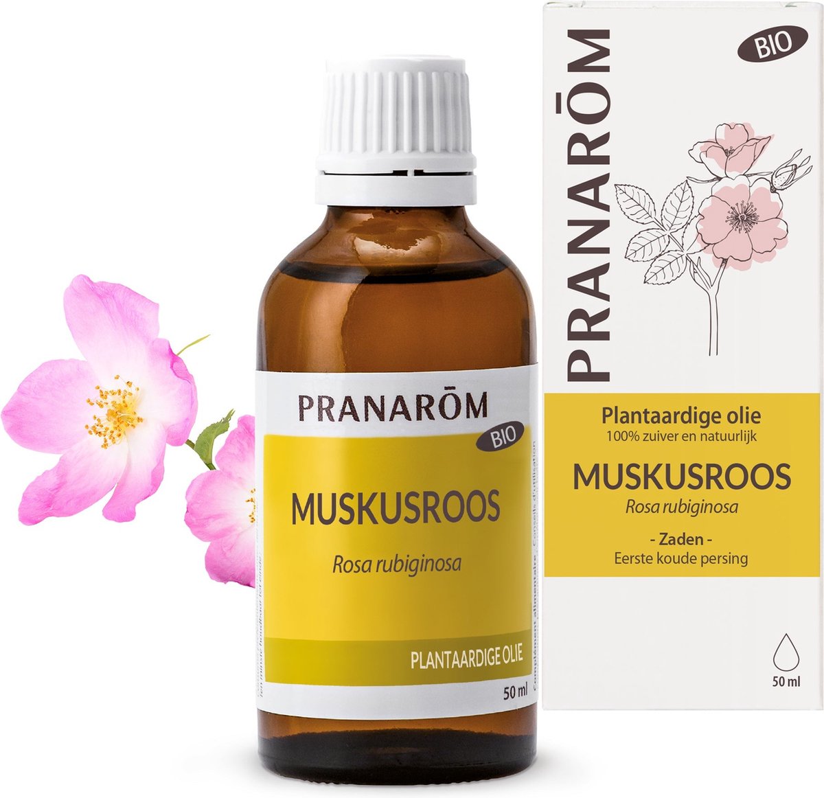 Pranarom - Rozenbottel plantaardige olie - Bio - 50 ml