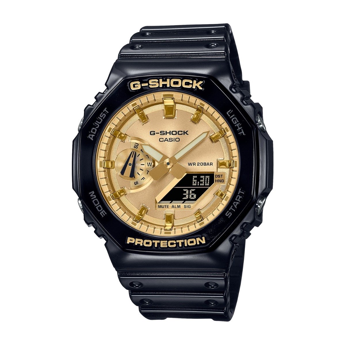 Casio G-Shock GA-2100GB-1AER Horloge - Kunststof - Zwart - Ø 45 mm