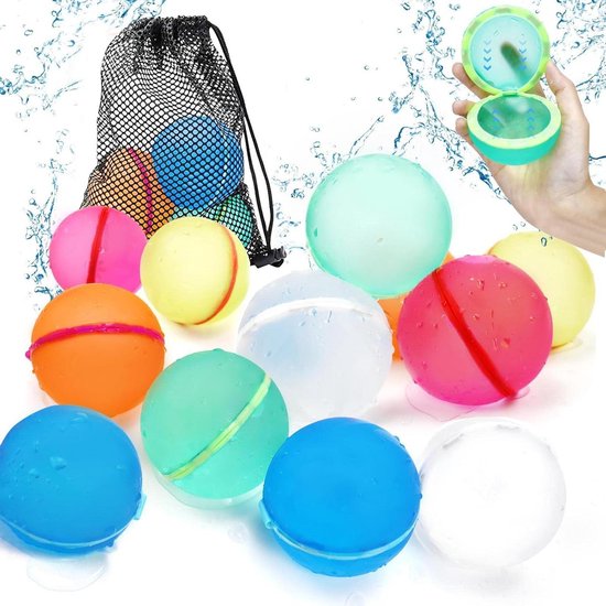 Lot De 6 Bombes à Eau Réutilisables Silicone | Remplissage Automatique En 1 Seconde, Étanches, Sécurisées Et Lavables, Idéales Pour Jeux D'Été, Piscine, Plage Et Batailles D'Eau