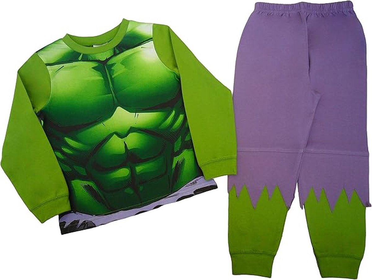 Avengers de Hulk - Pyjama - Groen - Jongenspyjama - Maat 110/116 - Katoen