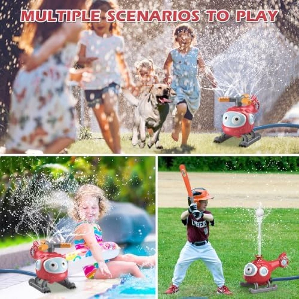 Jeu Eau Extérieur Enfants Jouet Arrosage Baseball 2-en-1 Enfants - Escargot/ Hélicoptère - 2 Buses - Jardin, Piscine Arroseur Jardin Jeu Jeu Eau Extérieur Enfants Jouet Arrosage Baseball 2-en-1 Enfants - Escargot/ Hélicoptère - 2 Buses - Jardin, Piscine Arroseur Jardin Jeu