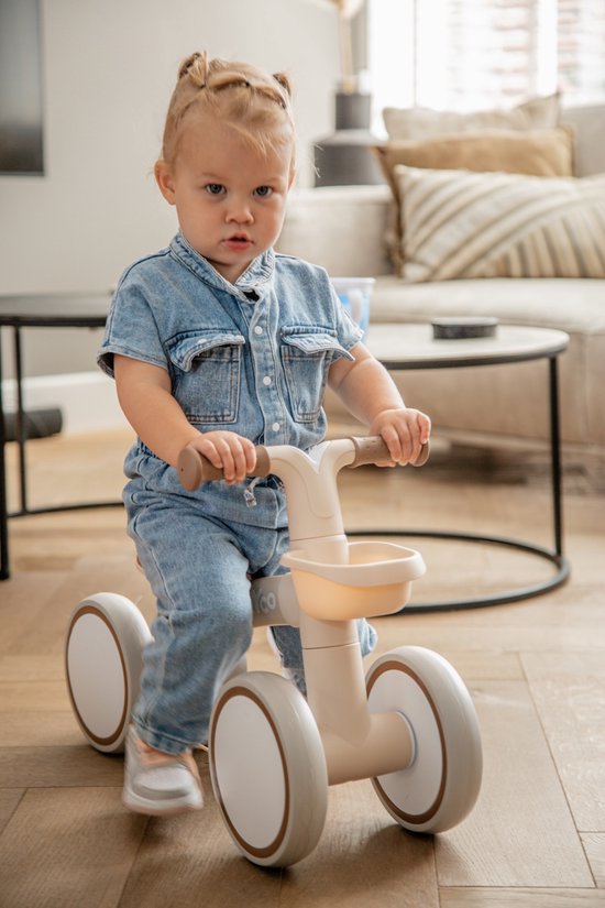 Tryco Luna Beige Loopfiets - Vanaf 1 jaar - Ook geschikt voor 2 jaar en 3 jaar - Loopfietsjes