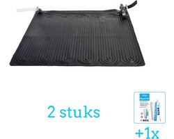 Intex Solar Mat - Zwembad Verwarming - 28685 - 2 stuks - Voordeelverpakking - Inclusief WAYS Reparatiesetje (1 stuks) - Verwarming voor Zwembad - Zonneverwarming - Zwembadverwarming - Geschikt voor alle filterpompen met 32 en 38 mm