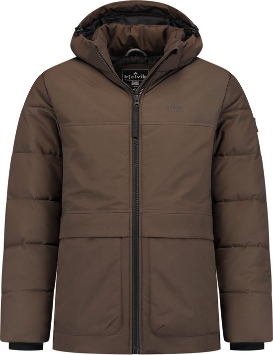 Cappuccino Gewatteerde Herenjas-Zwart-XL Aanbieding ⏰ | Voor