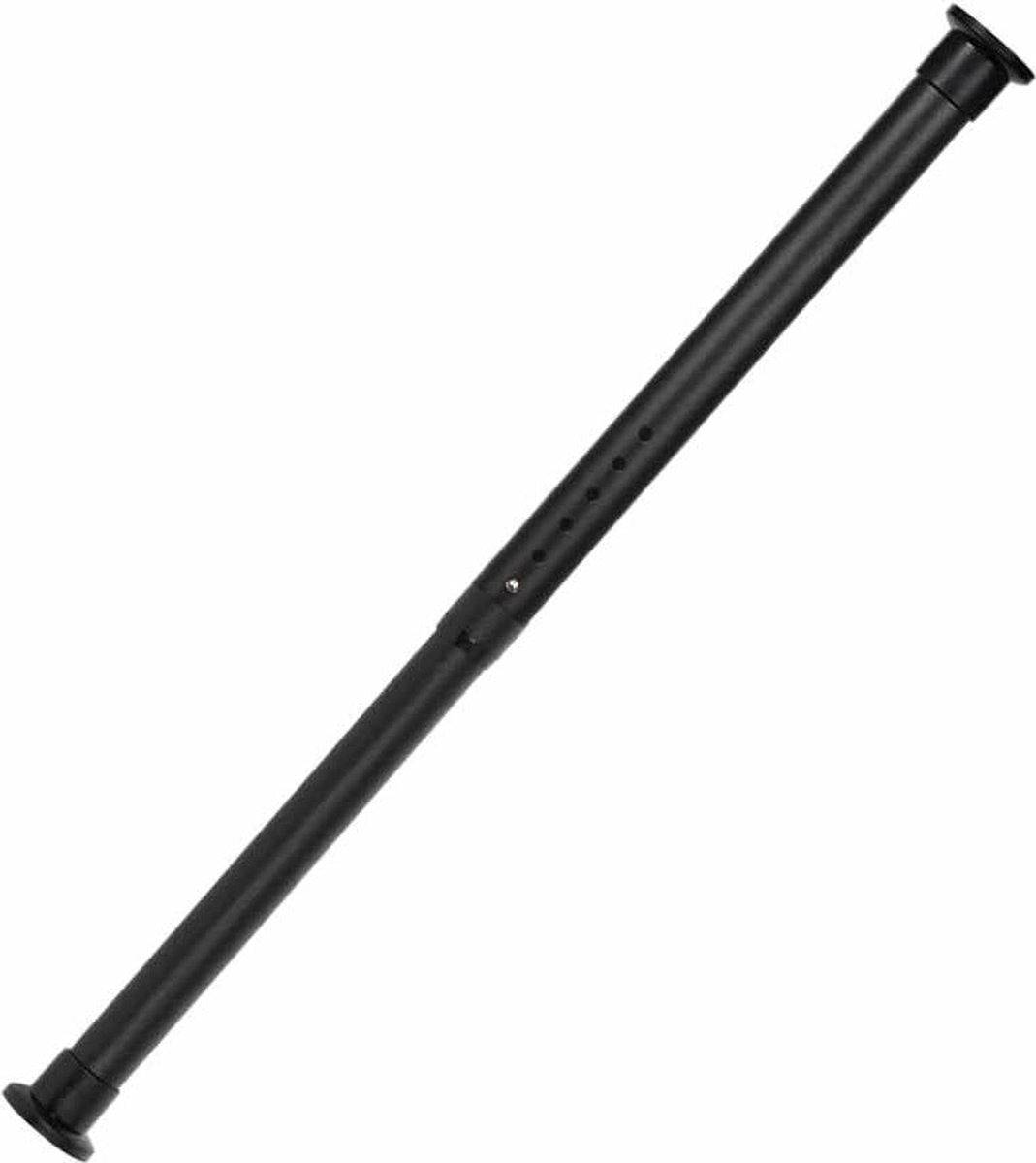 Uittrekbare douchegordijnstang van koolstofstaal - zwart - 110-310 cm