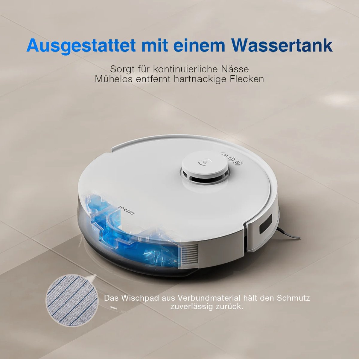 Afbeelding 3 van Ecovacs DEEBOT N20 PLUS Robotstofzuiger - PureCyclone-technologie met stofcontainer zonder verbruiksartikelen - 8000Pa