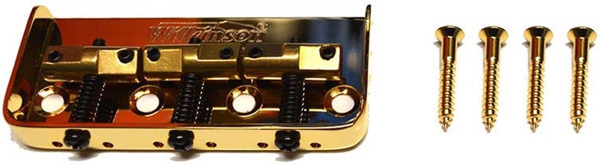 Wilkinson B-WTBS-G Brug-Staartstuk Teaser - Gouden Afwerking met Staggered Brass Saddles