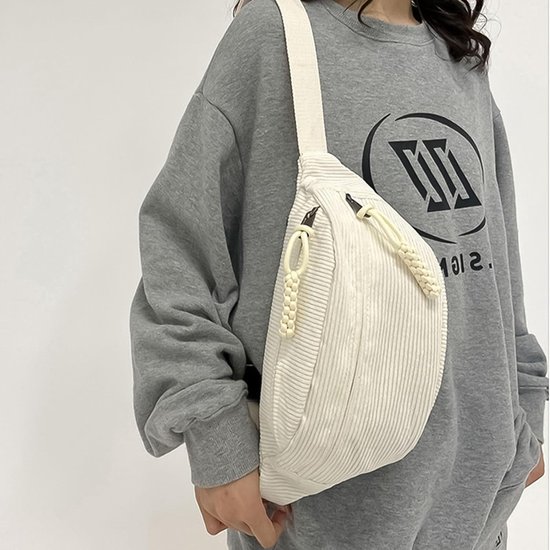 Sac banane pour femme sac banane a la mode en velours cotele unisexe avec. bol
