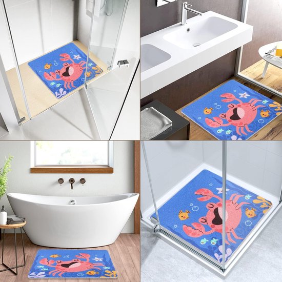Douchemat, antislip, extra groot, veilige badmat met afvoergaten, zacht