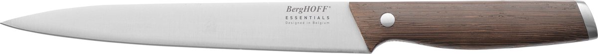 Essentials Vleesmes Met Donker Houten Handvat 20 Cm - Bruin -