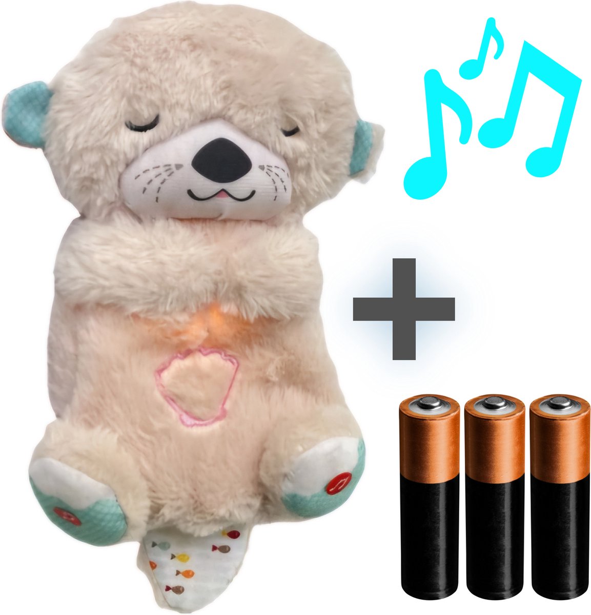 Harttoon Module Met 3 Melodieën Sterntaler Lucky Slaapgoed Figuur Hond – Knuffel Met Geluidsmodule, 3 Rustgevende Melodieën Voor Baby's & Kinderen Fleece Hond Met Harttonen