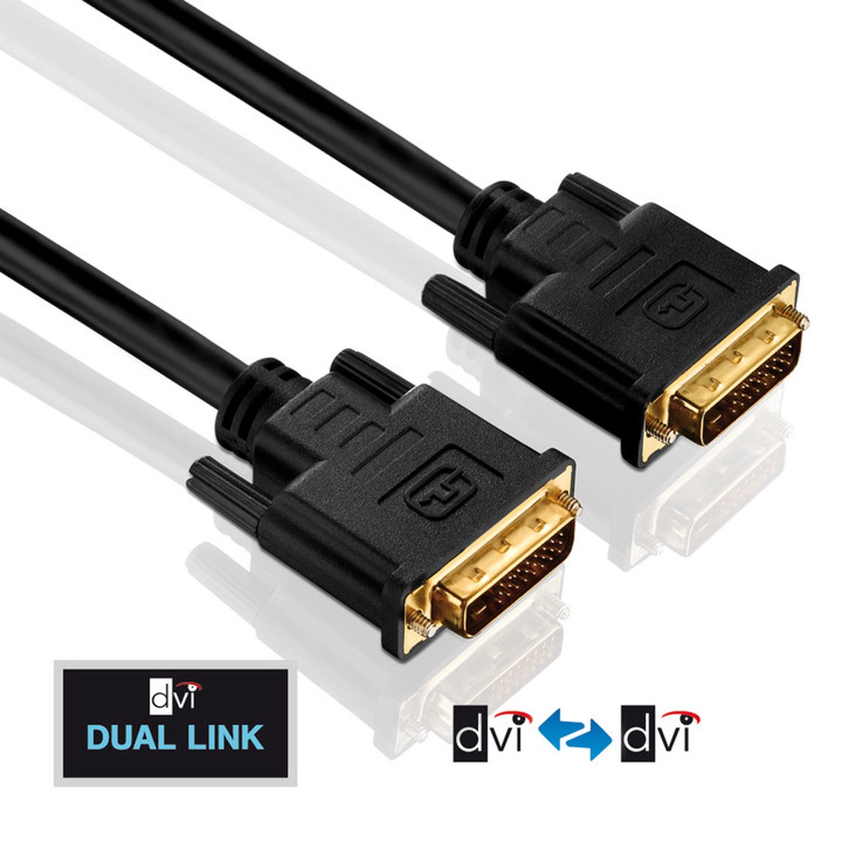 PureLink DVI-D M-M 2m DVI kabel Zwart