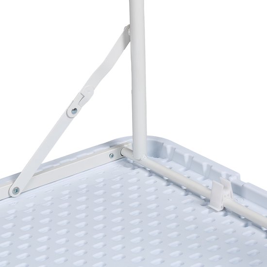 campingtafel inklapbaar - 120 x 60 cm - hoogte verstelbaar - 6 personen - tuintafel - wit — afbeelding 4