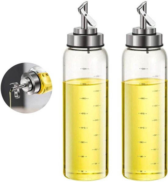 Olijfolie dispenser, roestvrij staal olijfolie fles, lekvrije olie pot