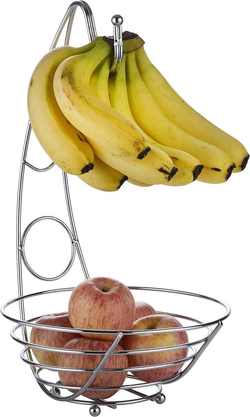 Fruitrek Houten Fruitmand 2 Verdiepingen - Fruitschaal voor het