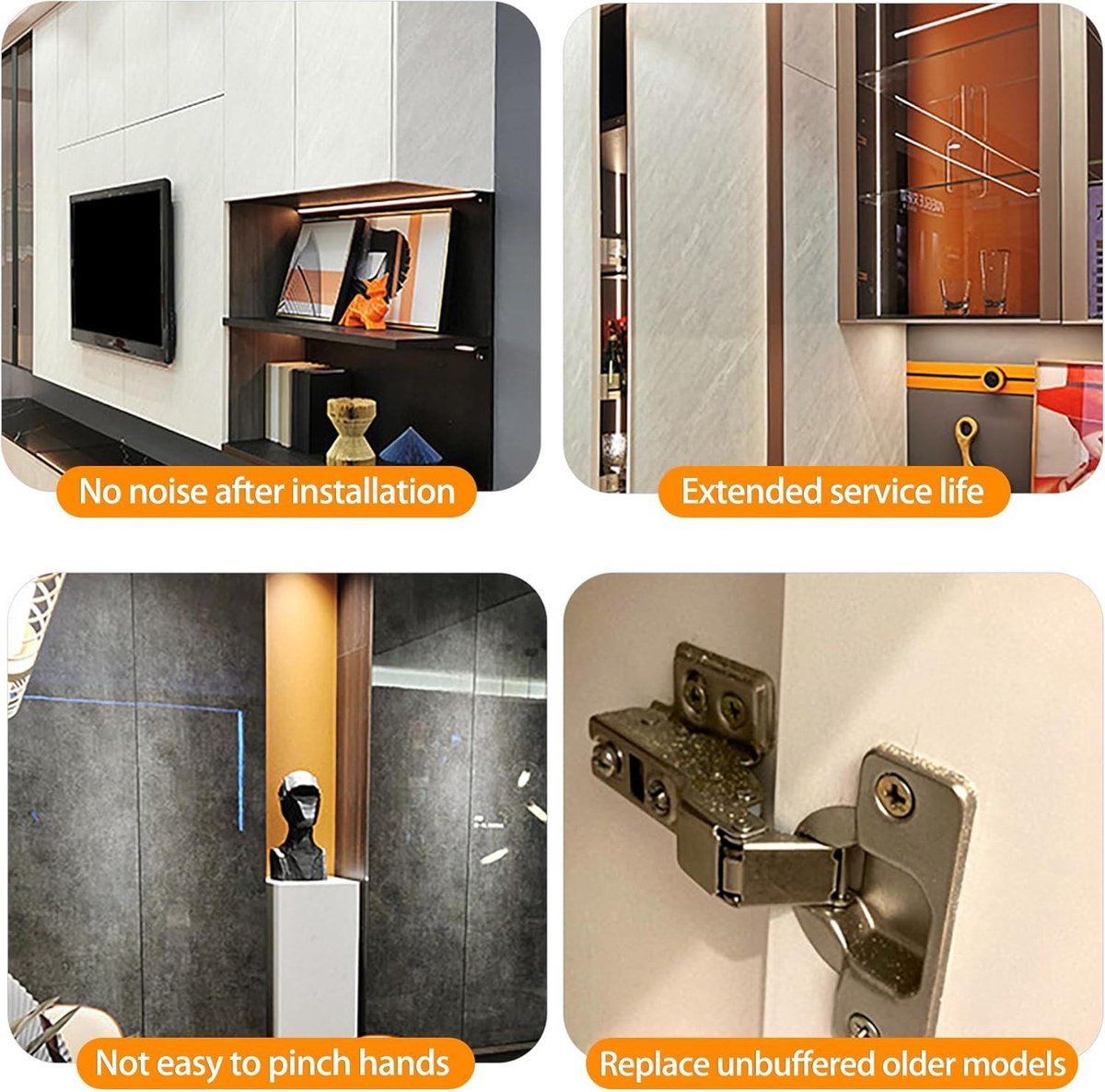 Akozon 10 STKS Soft Close Kastdeurbuffer - Stille Soft