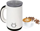 Bol.com Elektrische melkopschuimer antiaanbakoppervlak wit roestvrij staal 280 ml - stille werking - cappuccino-machine 550 W aanbieding
