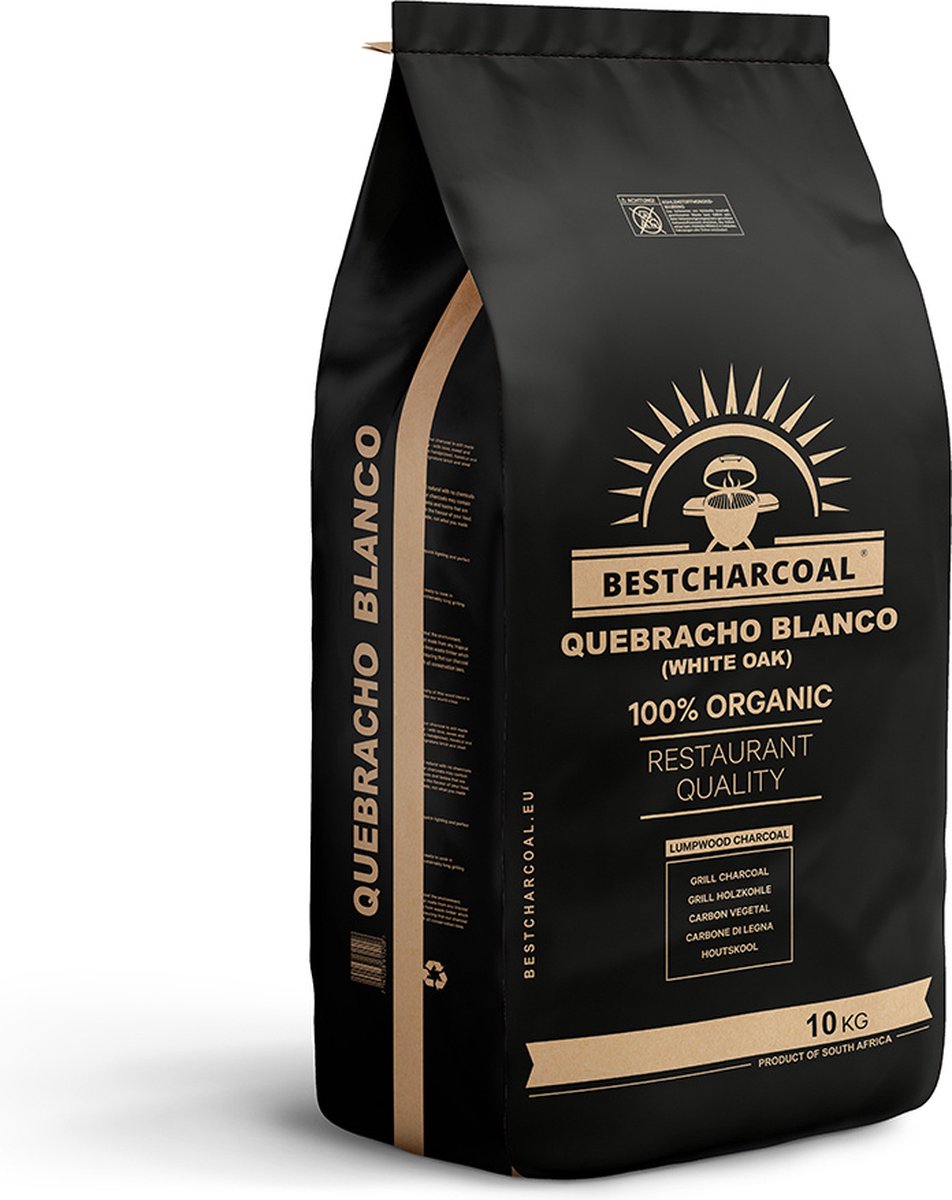 Quebracho Blanco - kwalitatieve, stevige houtskool - 10 kg