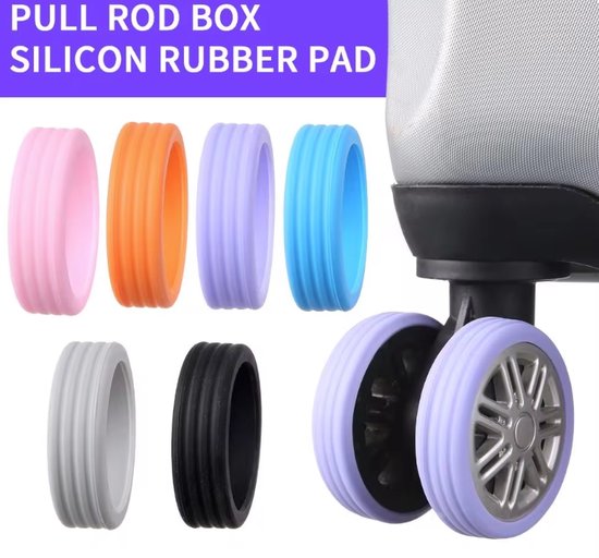 8 stuks bagage wielen mouw, draagbare siliconen wiel