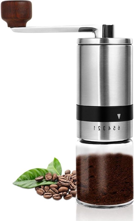 Eerste Handmatige Koffiemolen Met Grote Capaciteit Van 60g, Draagbare Koffiemolen Met 40 Maalinstellingen En Roestvrijstalen Maalschijf, Ideaal Voor Espresso, Filterkoffie, Kamperen En Reizen