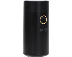 Elektrische koffiemolen van roestvrij staal 150 W - inhoud tot 75 g - molen voor koffiebonen - koffiemolen met veiligheidsblokkade - zwart-goud