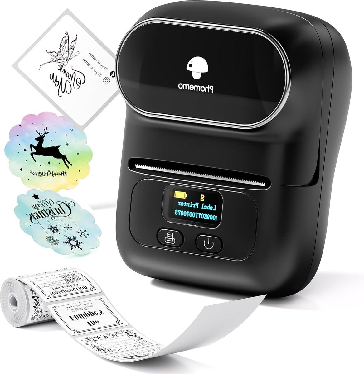Mini Bluetooth Handheld M110 Thermische Labelprinter - Voor Kleding, Supermarkt, Detailhandel - Compatibel met Android en iOS - Zwart