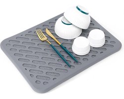 Sneldrogende Afdruipmat Stone Drying Mat - Servies met siliconen vlechtwerk - super absorberend en hittebestendig