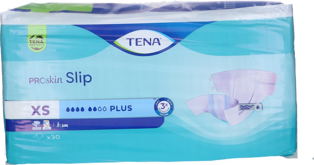 Goedkoopste Voordeelverpakking van 2 x TENA SLIP PLUS - XS, 30 st. (710430/710473