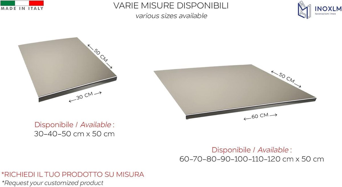 70 x 50 cm snijplanken groot roestvrij staal restaurant antislip rand werkblad dubbelzijdig gebruik back kneedplank met ronde hoeken voor keuken groenten robuust antislip kneden pizza brood taart