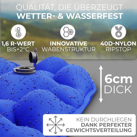 Isomat Outdoor Opblaasbare Slaapmat - Klein Verpakkingsformaat & Ultralicht - Ideaal voor Kamperen en Wandelen — afbeelding 3