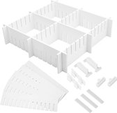Bol.com 34 Stks Plastic Lade Verdeler - Verstelbare Divider voor Thuis - Organisatie Separators - Sok Organizer - Flexibele Witt... aanbieding