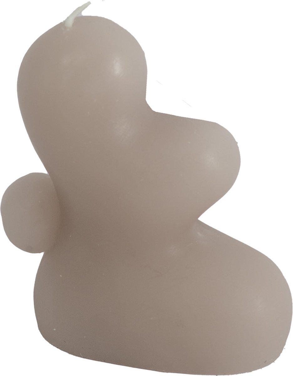HomeBound by KY | Kaars organisch taupe | 9x5x10cm | figuurkaars organisch
