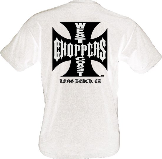 T-shirt WCC West Coast Choppers Iron Cross blanc-L