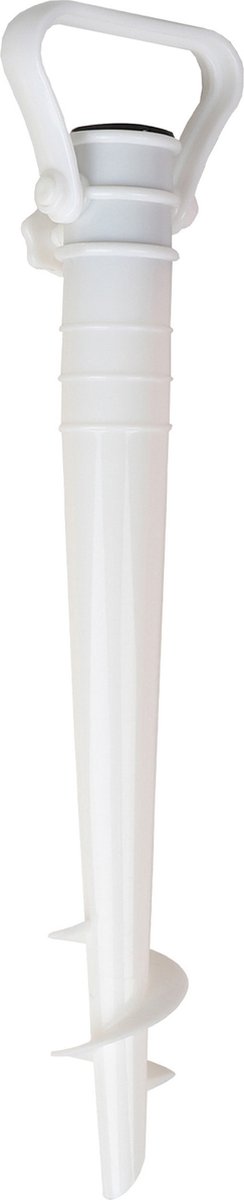 Sunnydays Parasolharing/anker - wit - kunststof - H38 cm - draaischroef - strand parasol