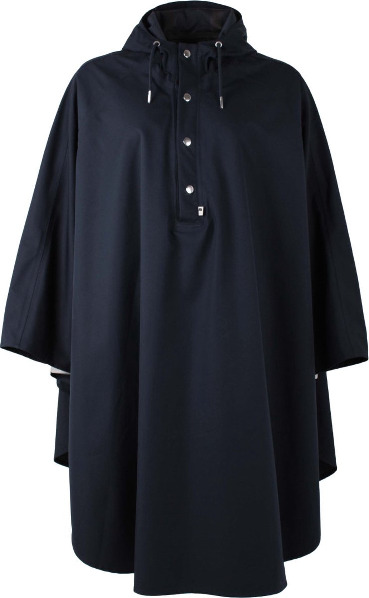 Donkerblauwe regenponcho Danerain poncho van Danefae