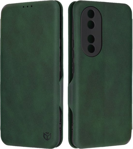 Étui portefeuille Techsuit Safe+ Book pour HONOR 90 - Vert foncé