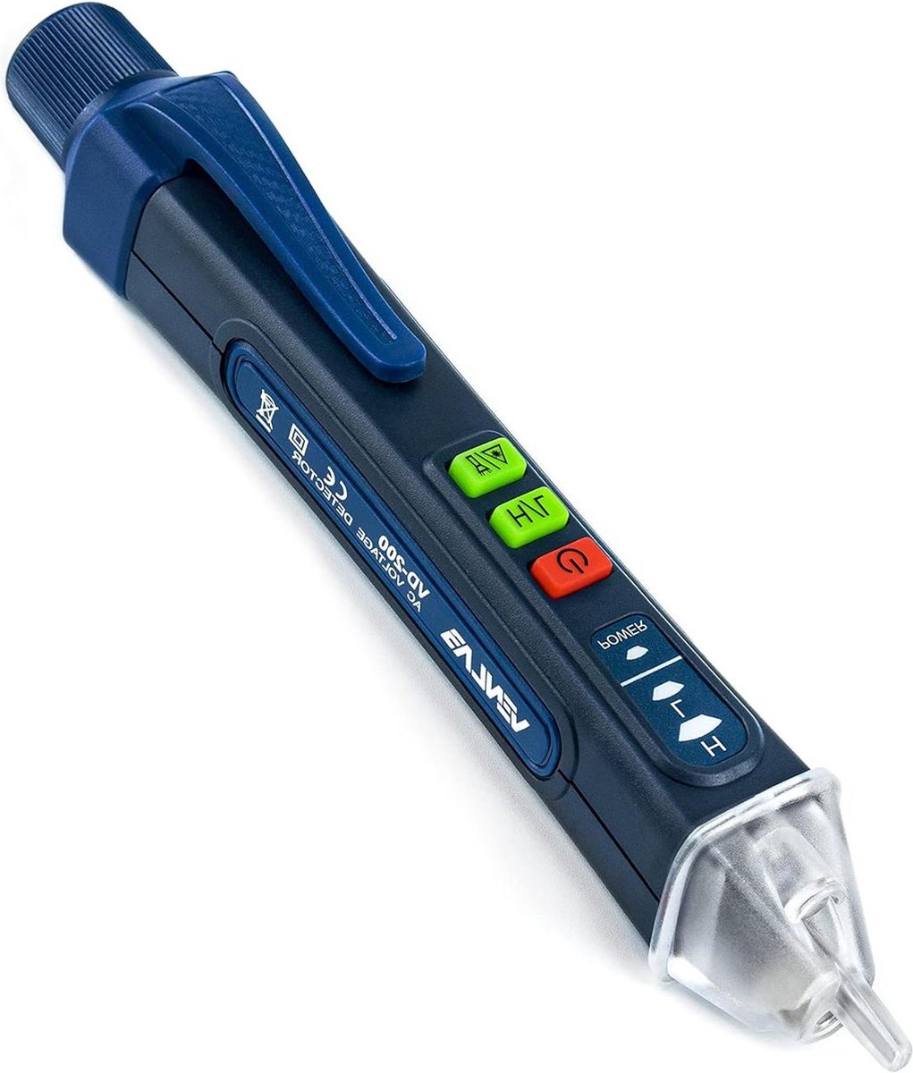 Voltage Tester LED Bulb AC Single Pole Volt Detector 12-1000V AC Contactless with Batteries