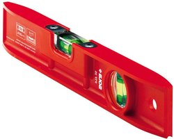 Nivel de burbuja torpedo de plástico (250 mm) rood - Nivel para medir burbujas