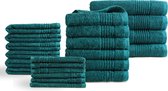 PHLOX Set de Serviettes 22 pièces - Supreme Collection - OEKO-TEX Made in Green - coton doux 600 g/ m2 - mosaïque
