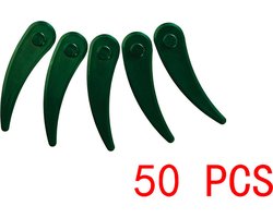 50-pack grasmaaieraccessoires - vervangende plastic messen - voor Bosch ART 23-18 Li ART 26-18 Li grasmaaiers - groen