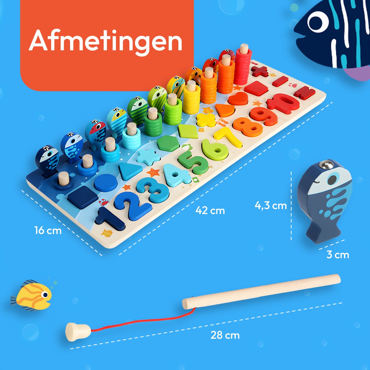 Montessori Speelgoed - Kinderspeelgoed - Educatief Speelgoed 3 jaar - Houten Speelgoed - Sensorisch Speelgoed - Jongens en Meisjes - Busy Board — afbeelding 3