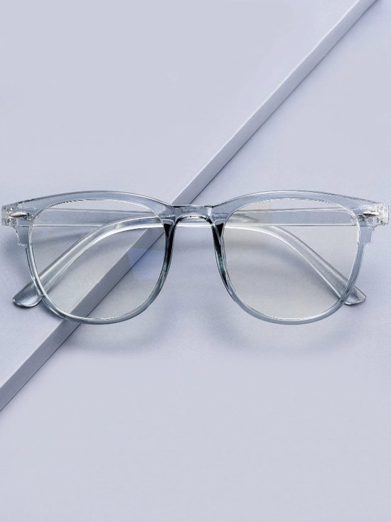 Blauw Licht Filter Bril Zonder Sterkte TRANSPARANT GRIJS | Unisex | Blue Light Glasses | Compter Bril