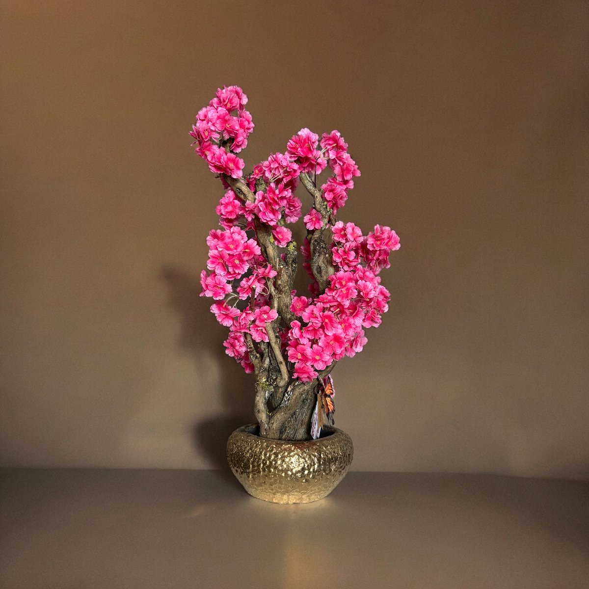 Seta Fiori - Kunst bloesemboom – Kunstboom – donker fel roze – 75cm – Voor Binnen – Nieuwe Fluffy ** - Sakura