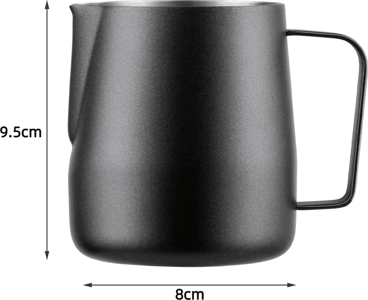 Melkopschuimkan, kleurrijke roestvrijstalen koffiekopschuimer Kopje stoomkan voor melkkoffie Cappuccino Latte Art(350ml/11.8oz