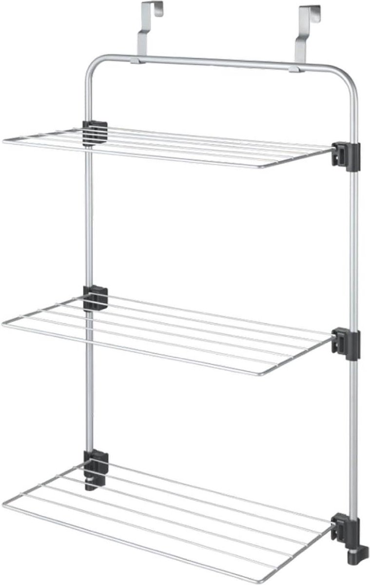 Goedkoopste Gale wasdroger over de deur - grijze Epotherm-coating - 35 x 58 x 87 cm folding wall laundry rack