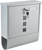 Malatec wand brievenbus - RVS - zilvergrijs