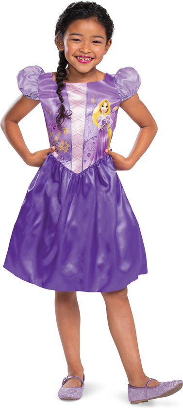 DISNEY Prinses - TANGLED, Rapunzel Basic Plus , Maat XS (3T-4T jaar), Meisjes