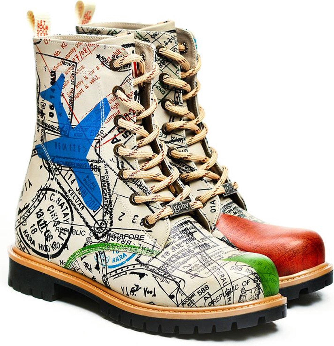 GOBY Flight Boots Sneakers Laarzen Hoge kwaliteit Handmade